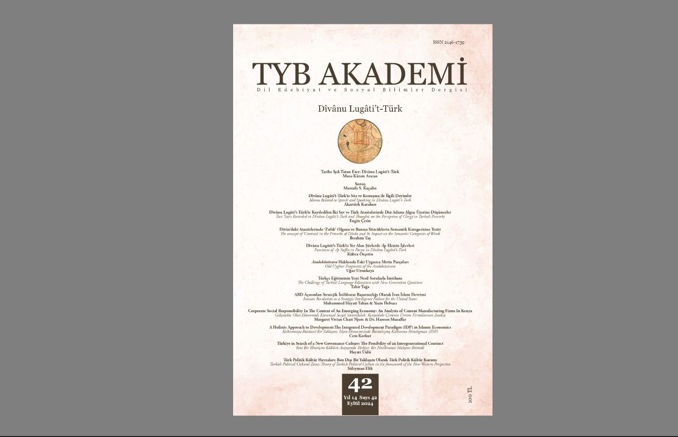 TYB Akademi "Dîvânu Lugâti’t-Türk” dosya konusu ile çıktı