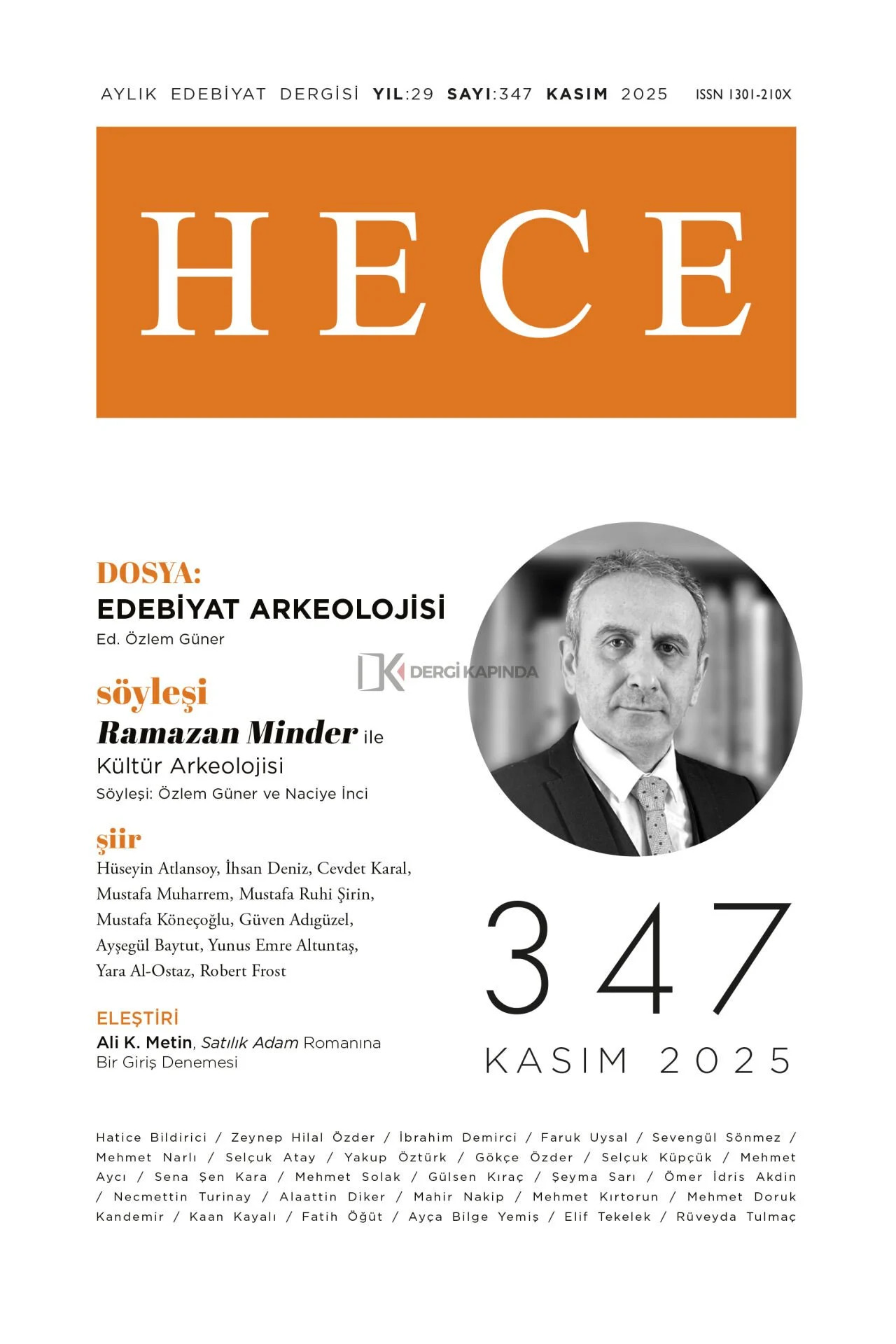 Hece Dergisiʼnin 347. Sayısı Yayımlandı (Kasım, 2025)
