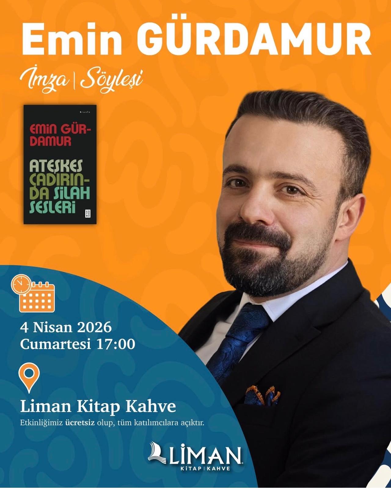 Emin Gürdamur İmza ve Söyleşi Programına Katılacak