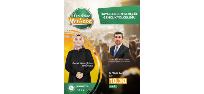 Prof. Dr. Arıcan Diyanet TV’de Gençlerle Buluşuyor