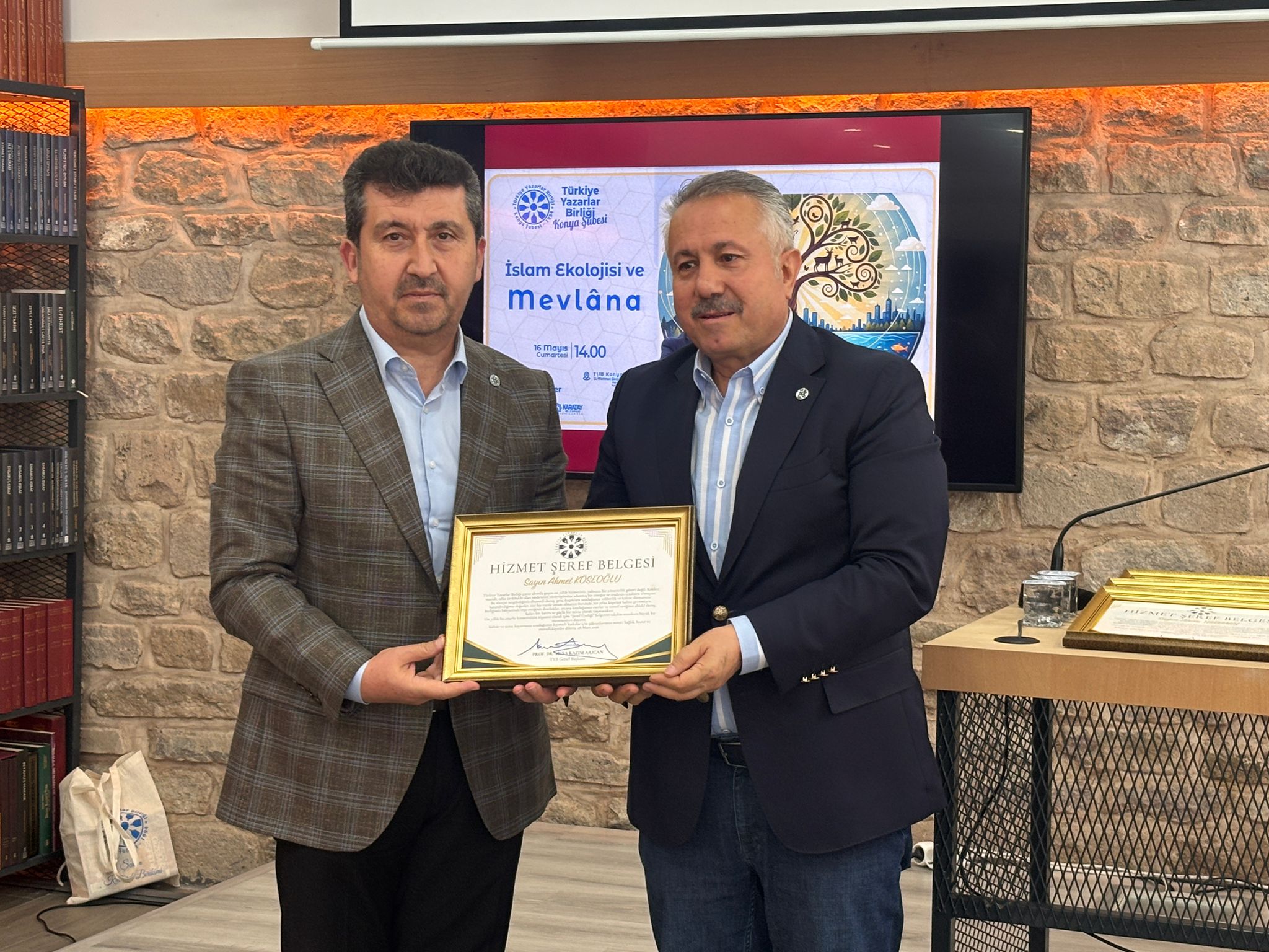 TYB’den Konyalı İsimlere Hizmet Şeref Belgesi Takdim Töreni
