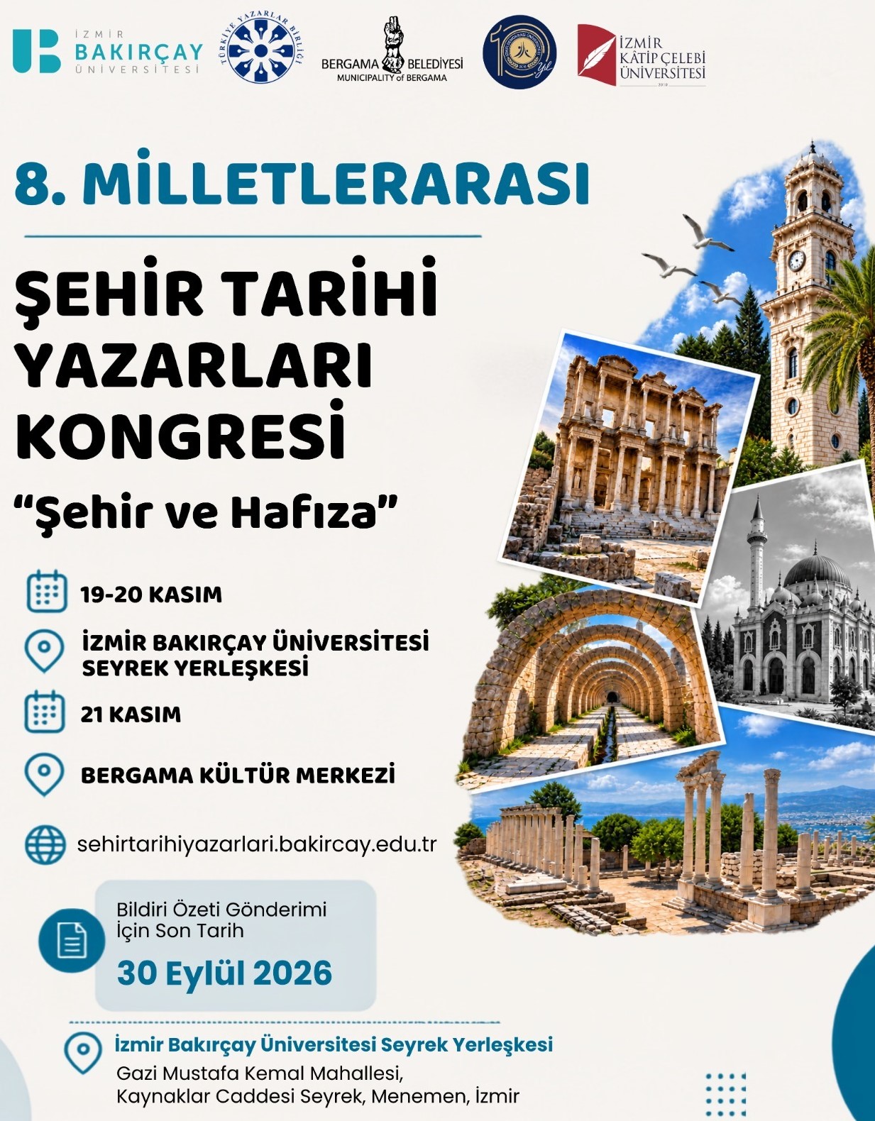 Milletlerarası Şehir Tarihi Yazarları Kongresi İzmir’de yapılacak