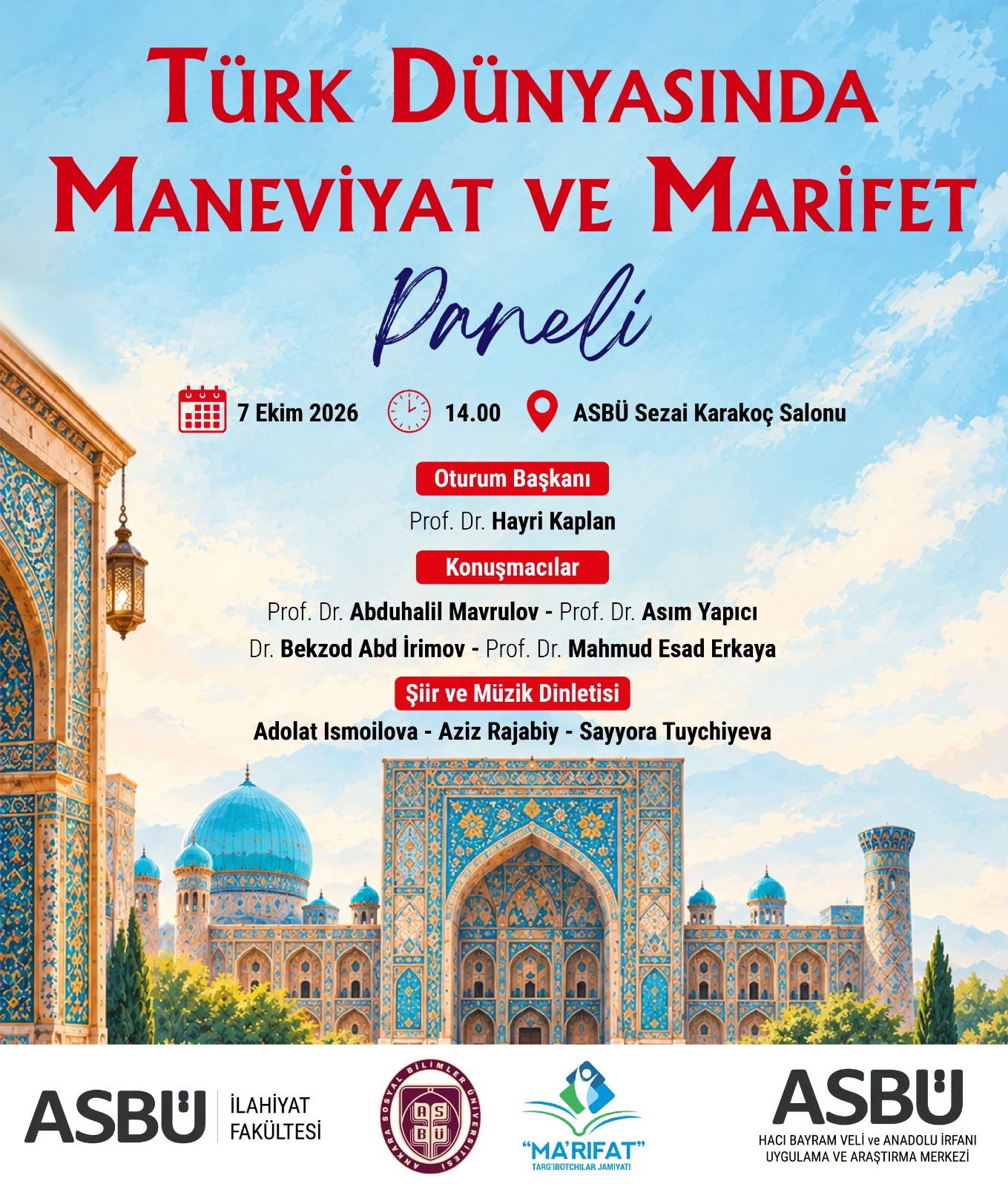 Türk Dünyasında Maneviyat ve Marifet paneli