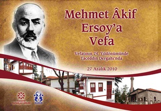 İstiklâl Marşı şairi Mehmed Âkif vefat yıldönümünde Taceddin Dergâhı’nda anılıyor
