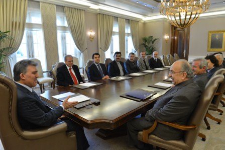 Cumhurbaşkanımız Abdullah Gül Türkiye Yazarlar Birliği heyetini kabul etti