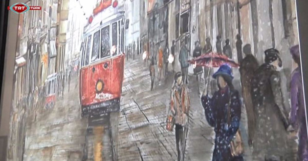 Resim ve cam sanatı bu sergide buluştu