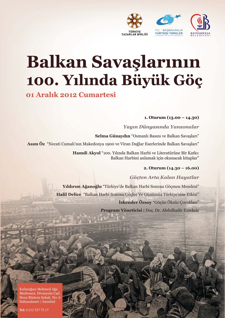 TYB’den Balkan Savaşlarının 100. Yılında “Büyük Göç” Paneli