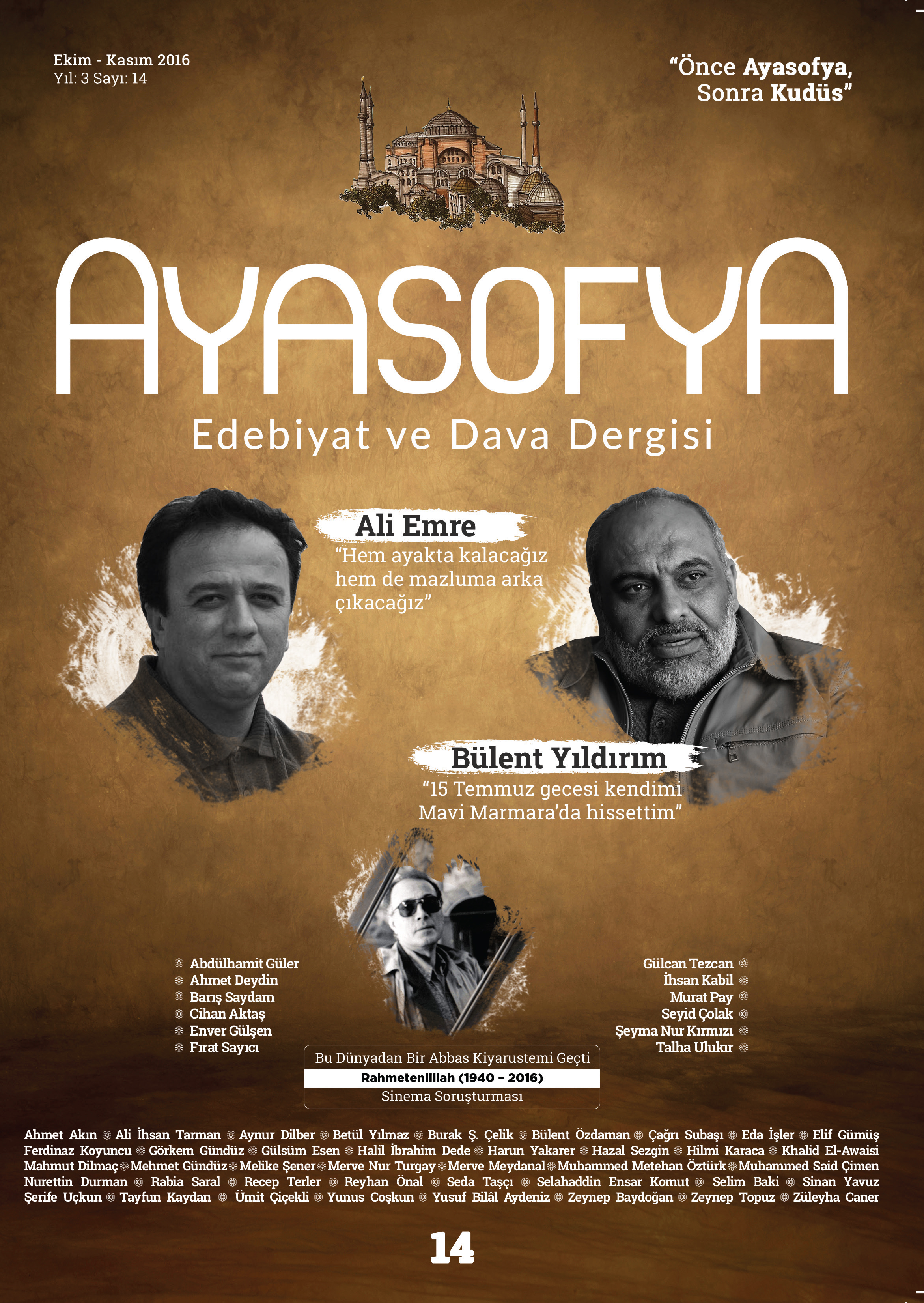 Ayasofya Dergisi 14. Sayısı Çıktı!