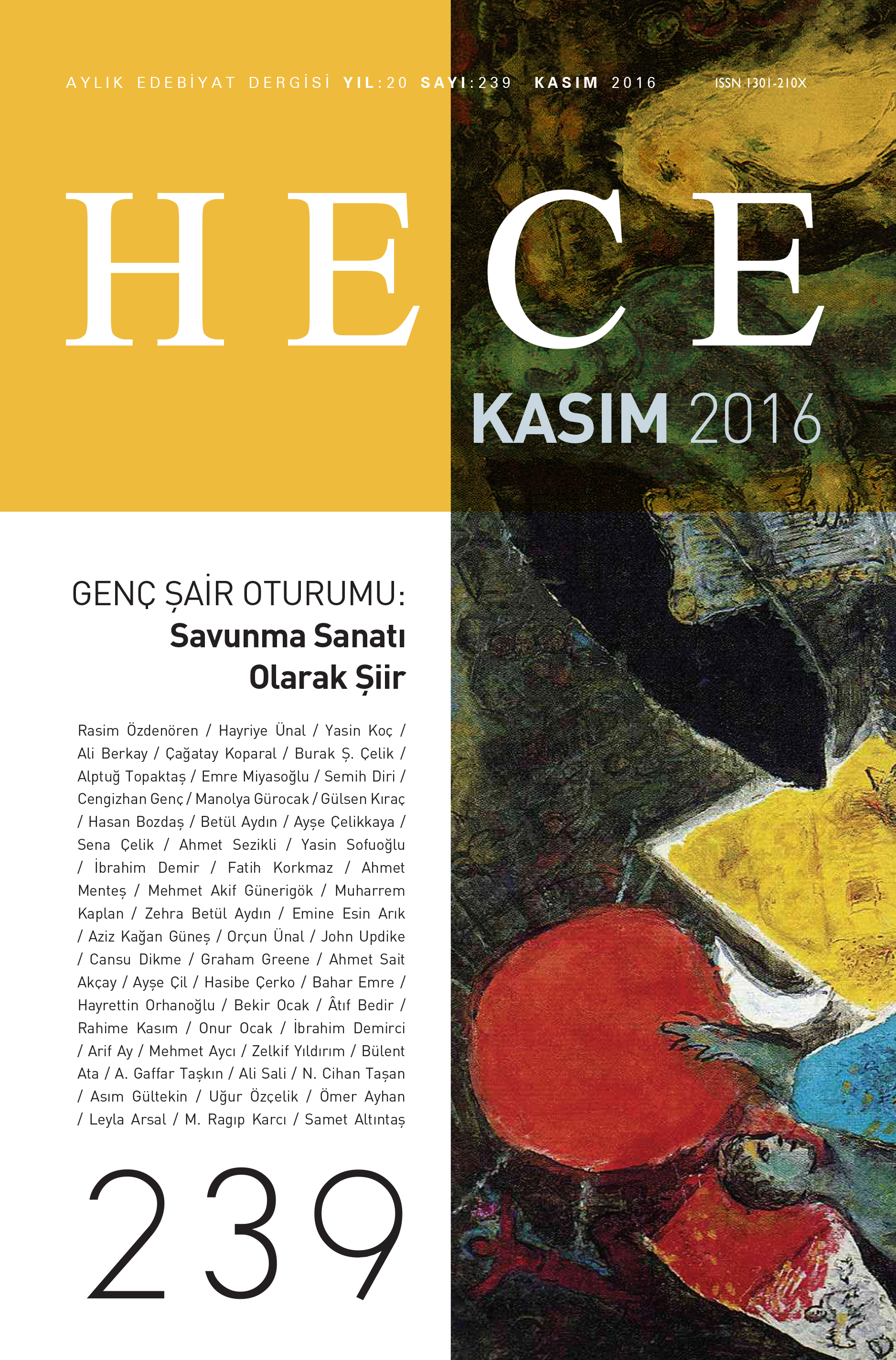 Hece kasım sayısı yarın çıkıyor