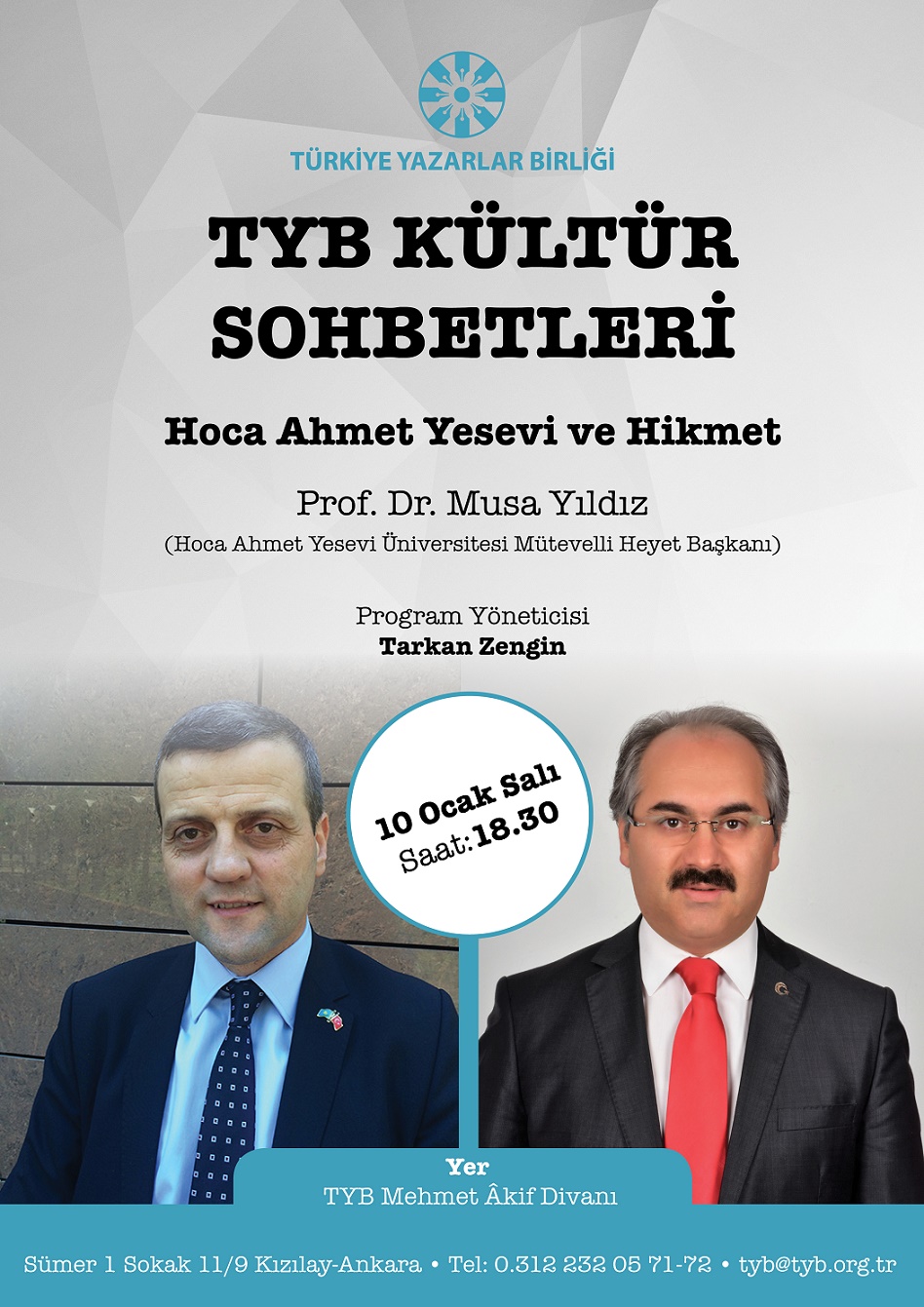 TYB Kültür Sohbetlerinin konuğu: Prof. Dr. Musa Yıldız