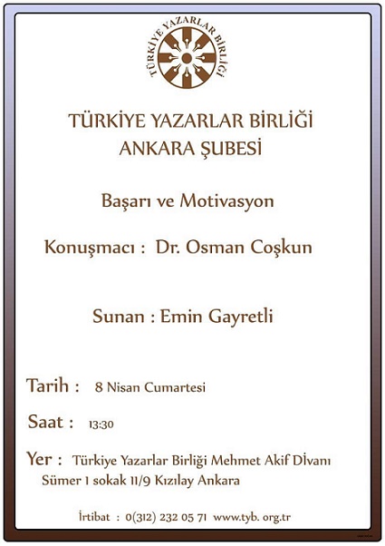 Dr. Osman Coşkun ile "Başarı ve Motivasyon" Bugün 13.30'da