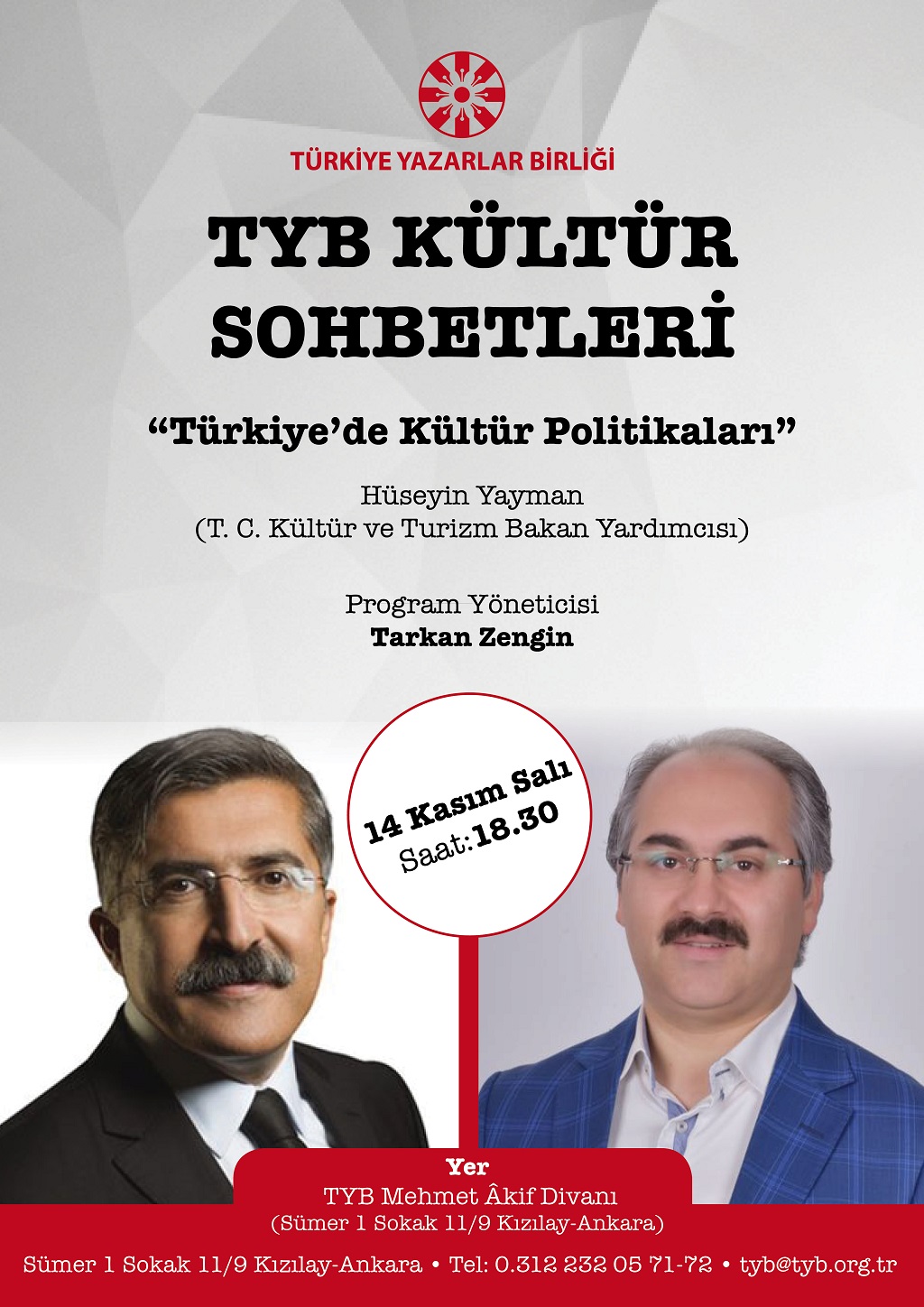 "Türkiye'de Kültür Politikaları" Bu Akşam 18.30'da