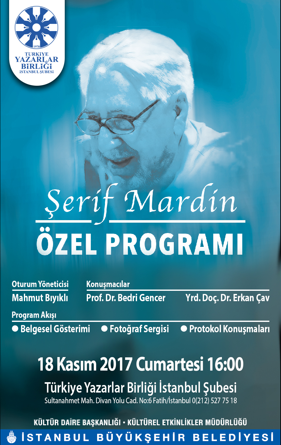 TYB İstanbul'da Şerif Mardin Anılacak