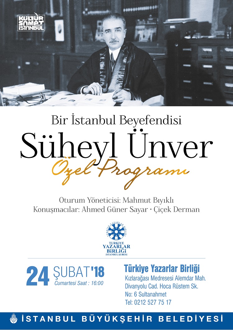 Doğumunun 120. Yılında Süheyl Ünver TYB İstanbul’da Anılıyor