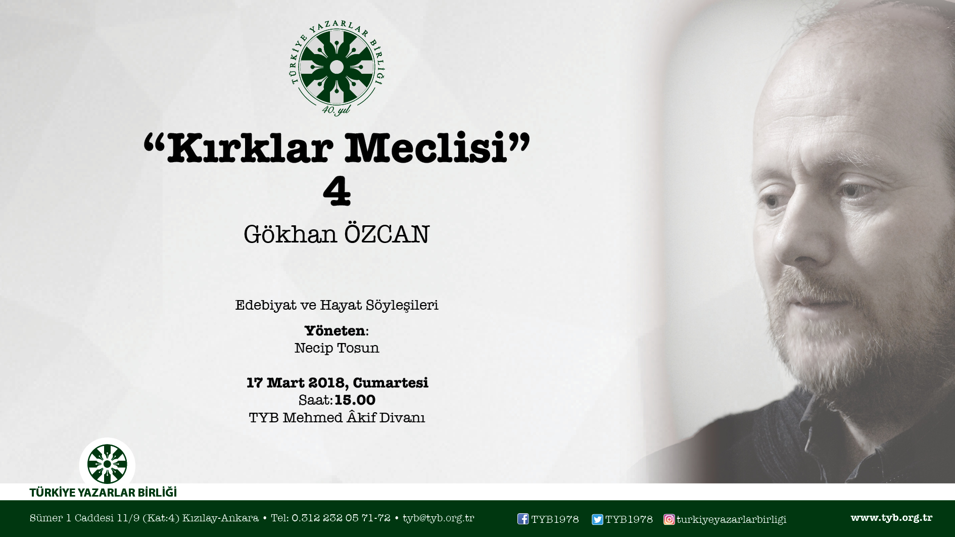 Gökhan Özcan'ın konuk olacağı Kırklar Meclisi Bugün 15.00'te