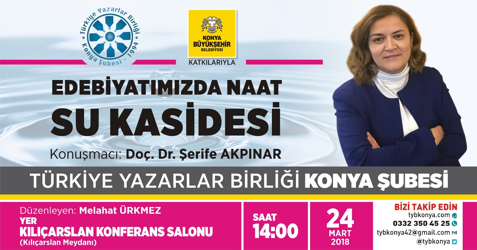 Konya Şubesi' nde Edebiyatımızda Naat-Su Kasidesi Söyleşisi