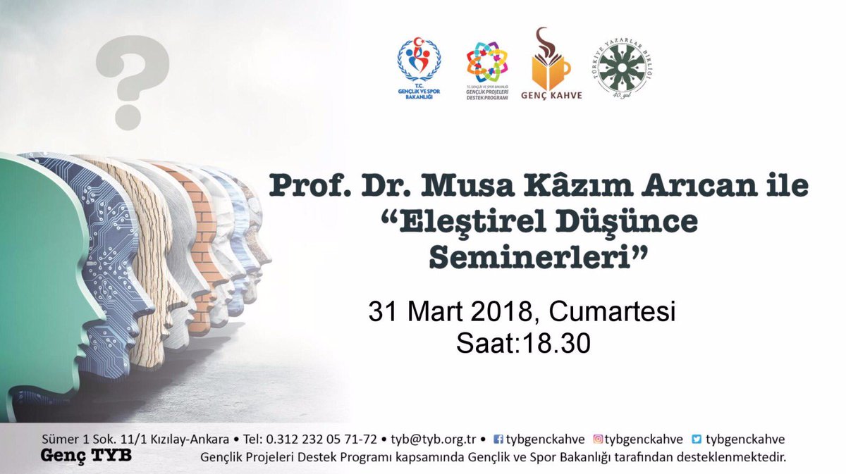 Prof. Dr. Musa Kazım Arıcan ile Eleştirel Düşünce Seminerleri