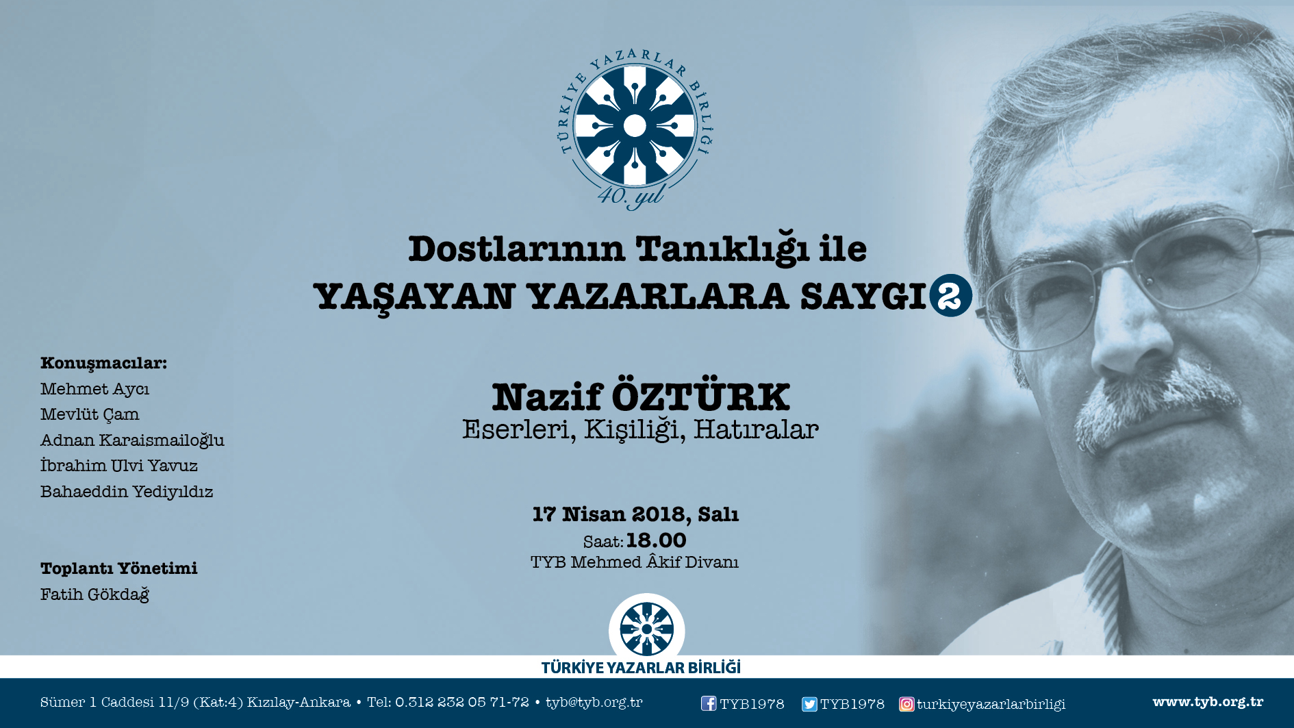 TYB’den Nazif Öztürk'e Saygı Programı