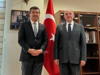 TYB Başkanı Arıcan Bişkek Büyükelçisi Ökem’i  ziyaret etti