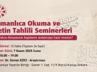 TYB’de Osmanlıca Kursu başlıyor