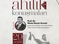 TYB Başkanı Arıcan "Ahilik Kültürü"nü anlatacak