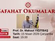 Safahat Okumaları Prof. Dr. Maksut Yiğitbaş ile Devam Ediyor
